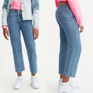 Levi’s 501 Cropped Original Jeans Breeze Stone Wash 28x26